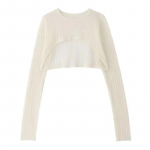 Moteri&scaron;ki kvėpuojantys O formos i&scaron;kirptės kiaurara&scaron;čiai vasariniai trumpinti vir&scaron;utiniai mar&scaron;kiniai mergaitėms, eleganti&scaron;ki, laisvi, korėjieti&scaron;ko stiliaus, madingi, vienspalviai &scaron;aliai S balta