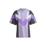 Adidas Originals Rekive Mar&scaron;kinėliai Spalvų Blokas Laisvi Sportiniai Trumpomis Rankovėmis Vyri&scaron;ki Vir&scaron;utiniai Drabužiai Magic-Light-Purple IC6013 XS