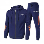 Niujorko 199X spausdintas moteri&scaron;kas sportinis kostiumas su užtrauktuku, sportinis kostiumas su užtrauktuku, striukė su gobtuvu ir sportinės kelnės, 2 dalių komplektas S