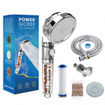 Ekologi&scaron;ka du&scaron;o galvutė su PP medvilnės filtru, papildomi filtro akmenys, atsarginė Shower head 5-piece set