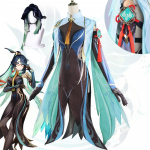 Xianyun Cosplay Kostiumas Žaidimas Genshin Impact Debesų Laikytoja Pilnas Rinkinys Apranga Vaidmenų Žaidimas Kalėdos Helovinas Vienodas Moteri&scaron;kas Cos Suknelė L-(Full set+wig)
