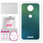 apgo Protective Skin Sticker for the back compatible with Motorola Moto C, Wrap Film, Foil, Vinyl - Pattern Carbon Chameleon CAKA1