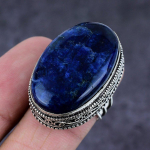 Natural Sodalite Gemstone Handmade 925 Sterling Silver Jewelry Ring S.7.5 f9g76