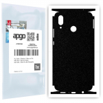apgo Protective Skin Sticker for the back+sides compatible with Huawei nova 3, Full Wrap Film, Foil, Vinyl - Pattern Matte Black