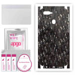 apgo Protective Skin Sticker for the back+sides compatible with Oppo A7, Full Wrap Film, Foil, Vinyl - Pattern Carbon Black Pixel