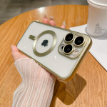 Prabangus &bdquo;Magasfe&ldquo; belaidžio įkrovimo magnetinis dėklas, skirtas &bdquo;iPhone 15 14 Plus 13 12 11 Pro Max&ldquo; matiniu sluoksniu, skaidrus mink&scaron;tas silikoninis dangtelis For iPhone 11Pro