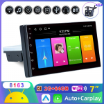 REAKOSOUND 1 Din reguliuojamas universalus automobilinis stereofoninis radijas Android 7 colių jutiklinis ekranas FM GPS navigacija Apple Carplay Android-auto