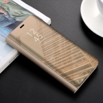 &bdquo;Smart Mirror Anti Drop&ldquo; telefono dėklas, skirtas &bdquo;Samsung Huawei Honor Xiaomi Redmi iPhone OnePlus&ldquo; dangtelis, magnetinis apverčiamas PU oda Redmi Note 13 4G auksas