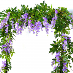 2 vnt 1,8 m Wisteria dirbtinė gėlė Vynmedžio gebenės lapų girlianda rotango styginės gėlės netikros augalų lapų rotango galinės netikros gėlės 2pcs