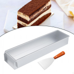 Aliuminio lydinio sūrio pyrago keptuvės kepimas su įrankiu Tiramisu bandelių stačiakampis pyragas with Slanted mouthed