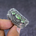Natural Tsavorite Gemstone Handmade 925 Sterling Silver Jewelry Ring Size 6 k6h10
