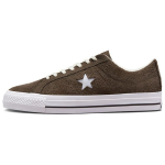 Converse One Star Pro Neslystantys Patvarūs Žemi Kateboardo Batai Unisex Sportbačiai Rudi Balti A03671C 35.5