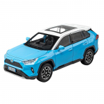 1/22 Toyota RAV4 SUV Lydinio Automobilio Modelis Diecast & Žaislinės Transporto Priemonės Beveik Visureigis Metalinis Automobilio Modelis Garsas ir &Scaron;viesa Automobilinis Žaislas Kolekcionuojami Daiktai Dovanos mėlyna
