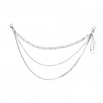 Metalinės gotikos kelnių grandinėlė Hip Hop Punk 3 sluoksnių Jean Key Piniginės grandinės žvaigždė Moterys