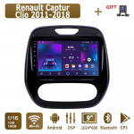 Android Carplay automobilinis radijas, skirtas Renault Captur Clio 2011-2018 Multimedijos grotuvo galvos blokas Stereo GPS navigacija BT WIFI 4+64GB 1+16GB