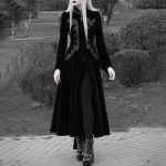 FiveFive rudens žieminis paltas Vir&scaron;utiniai rūbai Viduramžių Cosplay Kostiumai Moteri&scaron;ki Madingi Ilgomis rankovėmis Aksominis Frakas Striukė Vintažinė gotikos ilga suknelė XL