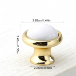 1vnt Minimalistiniai aukso dramblio kaulo baltumo keraminės spintos durų rankenos spintelės rankenėlės stalčiaus traukikliai