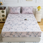 Gėlių spauda Deep Pocket Queen King patalynė - 3 PC Mink&scaron;ti mikropluo&scaron;to karalienės paklodės Deep Pocket Blukimui atsparūs patalynės užvalkalai ir pagalvių užvalkalai 120x200+25cm+2 pillowases