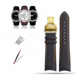 Klasikinis 22/23/24 mm tikros blauzdos odos laikrodžio dirželis, skirtas Tissot laikrodžiui T035627/617/407 serijos laikrodžio juostos drugelio sagtis 24mm