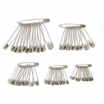 100Pcs Needles Safety Pins Silver Assorted Size Small Medium Large Sewing Craft 18MM
