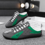 2024 Vasaros Vyri&scaron;ki Laisvalaikio Batai Madingi Vyri&scaron;ki Pusiau &Scaron;lepetės Vyri&scaron;ki Sportiniai Batai Firminiai Batai &Scaron;lepetės Vyrams Zapatos De Hombre 39 žalia