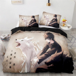 Anime Jujutsu Kaisen Satoru Gojo antklodės užvalkalų rinkinys King Queen Dvivietis Dvivietis Vieno dydžio Vaikams Paauglių patalynės komplektas 135x200cm 2pcs