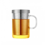 500ml Stiklinis Puodelis Arbatos Plikymo Puodelis Didelis Borosilikatinio Stiklo Arbatos Puodelis su Nerūdijančio Plieno Plikikliu Namų Biuro Kavos Puodelis Gėrimų Indai 500ml