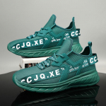 Vyri&scaron;ki sportiniai batai Laisvalaikio raidėmis marginti bėgimo sportbačiai vyri&scaron;ki didelio dydžio platforminiai drobiniai batai 40 mėlyna