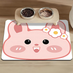 Naminių gyvūnų padėkliukas Katės padėkliukas &Scaron;uns padėkliukas Katės dubenėlio kilimėlis Plaunamas Sugeriantis Neslystantis Bekvapis ir Lengvai valomas 30*40cm【TPR2.5MM】
