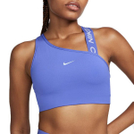 Nike asimetrinės dirželio dizaino patogi kvėpuojanti sportinė liemenėlė moterims, mėlyna DM0570-413 S
