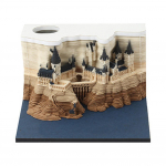 3D stalo kalendorius, bloknotas, pilies laikrodis, atplė&scaron;iami lapeliai, atskleidžianti magi&scaron;ką pilį, 3D lipnus bloknotas biurui/namams