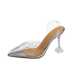 2024 m. Nauji Moteri&scaron;ki Pumps Vasariniai Slingback Auk&scaron;takulniai Prabangūs Kalnų kri&scaron;toliniai Auk&scaron;takulniai Sandalai Moteri&scaron;ki Vakarėliui Vestuviniai Skaidrūs auk&scaron;takulniai batai 40