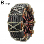 Žieminė transporto priemonės neslystanti grandinė plius stora mangano plieno grandinė reguliuojamos automobilinės sniego grandinės universalios grandinės ledui ir purvui avariniam naudojimui sidabras