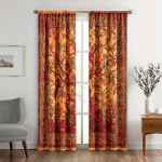 2 dalių boho ry&scaron;kių spalvų &scaron;ik geometrinės užuolaidos, praleidžiančios &scaron;viesą, svetainei, miegamajam, virtuvei, stilinga estetinė užuolaida W60H60(CM)x2pcs&Rod Pocket