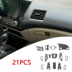 Automobilio salono lipdukai patobulinkite savo stilių naudodami blizgaus anglies pluo&scaron;to automobilio salono lipdukų rinkinį, skirtą Honda Civic 2006 2011 m. CHINA