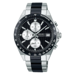 Rankinis laikrodis Seiko Selection S serijos, kvarcinis chronografas su baterija SBTR043, sidabrinis, juodas [Seiko laikrodis], vyri&scaron;kas (Trečia vertikalė) + gray