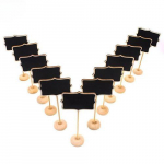 10 vnt. Mini medinė prane&scaron;imų lenta Vestuvių lenta Kreidinė lenta Ekspozicinė lenta ARI 10PCS