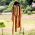 Bambuko vėjo varpeliai Big Bell Craft rankų darbo patalpose ir lauke pakabinamas vėjo varpelio kambario namų dekoravimas medžio rudos spalvos