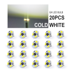 20 vnt. apvalių 12 V G4 mini LED 3 LED SMD5730 PCB viryklės gaubto LED lemputės su &scaron;iltai balta kri&scaron;tolo &scaron;viesa sietyno ap&scaron;vietimo lemputės 20PCS COLD WHITE LED BULB