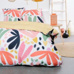 Parure de lit - TODAY Sunshine - 240x220 cm - 2 personnes - coton imprim&eacute; graphique