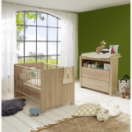 Chambre b&eacute;b&eacute; Duo : Lit 70 x 140 cm + Commode &agrave; langer OLIVIA - Ch&ecirc;ne - TREND TEAM