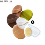 THE TOOL LAB Premium kempinėlės 2 vnt. su dėklu ir dovanų rinkinys 4 vnt. 01 Aqua Puff 2ea ＋ Case＋ Mini Soap