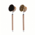 Arklio plaukų keičiamas puodų &scaron;epetys ilga rankena nuimamas puodų &scaron;epetys natūralios lufos mink&scaron;tas puodų &scaron;epetys kokoso rudos spalvos valymo &scaron;epetys horse hair brush + coconut brown bristle