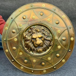 Viduramžių Liūto Skydas kūginis Viduramžių &Scaron;arvai mū&scaron;iui Rekvizito Kopija LARP, Cosplay, Kabinamas ant sienos, Kalėdos Geriausia dovana.