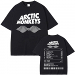 &bdquo;Arctic Monkeys&ldquo; muzikos albumas Grafi&scaron;ki mar&scaron;kinėliai Vyri&scaron;ki moteri&scaron;ki vintažinio gatvės stiliaus mar&scaron;kinėliai 100 % medvilnės atsitiktiniai dideli mar&scaron;kinėliai S