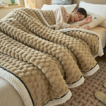 Dvisluoksnis storas aksominis pledas - Lovai, Sofai ir Užtiesalas 200x230cm Large Double Blanket (3.6 lbs)