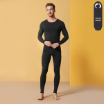 Aoweizi vyri&scaron;kas voki&scaron;kos vilnos termo apatinių rinkinys - plonas &scaron;ildantis bazinis sluoksnis rudenį ir žiemą XL