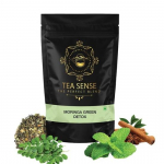 TEA SENSE Moringa Green Detox | Loose Leaf | 100 g | Green Tea, Moringa, Spearmint & Cinnamon | Healthy and Refreshing | 50+ Cups