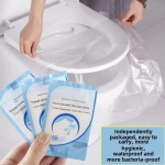 Universalūs vienkartiniai tualeto sėdynių uždangalai, vandeniui atsparūs PVC kelioniniai tualeto įdėklai, ne&scaron;iojami higieniniai sėdynių uždangalai lėktuvui, kempingui, voniai 50pcs