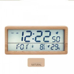Tikra mediena(Usbee) LCD Temperatūros ir Drėgmės Žadintuvas